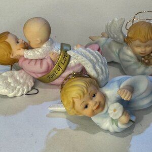 Ashton-Drake 1998 “Font of Love” Heaven’s Littlest Angels – Set of 3 Ornaments